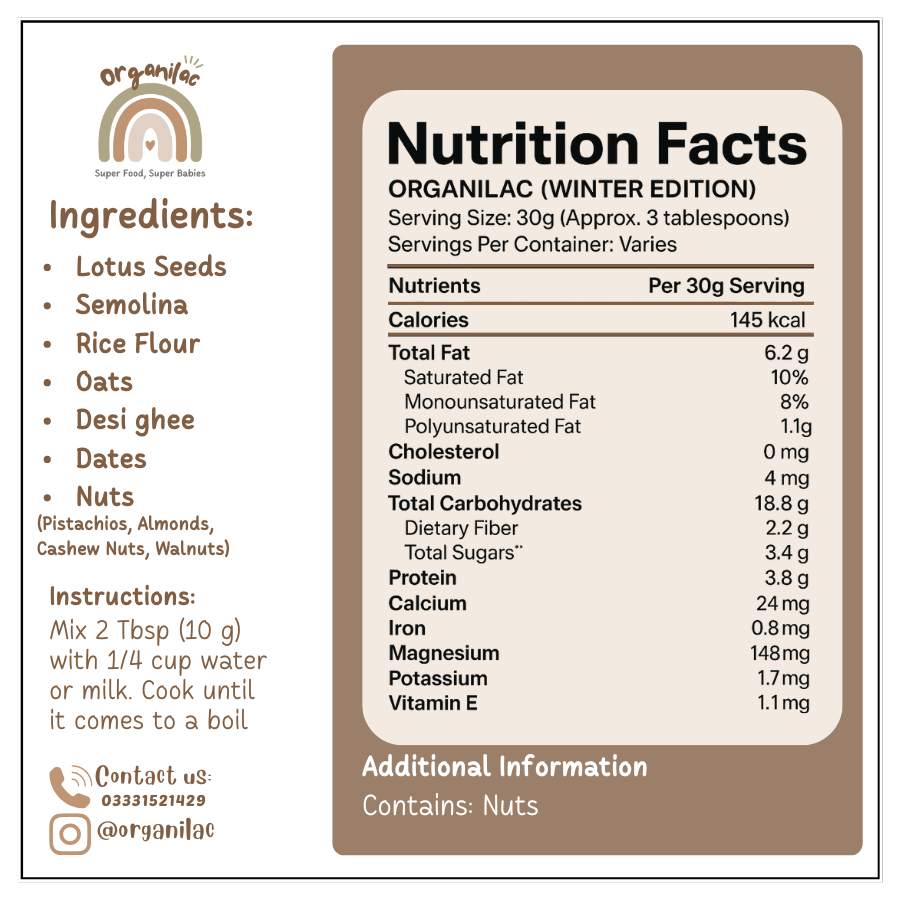 Nuttylac – Winter Baby Cereal (6 months+)